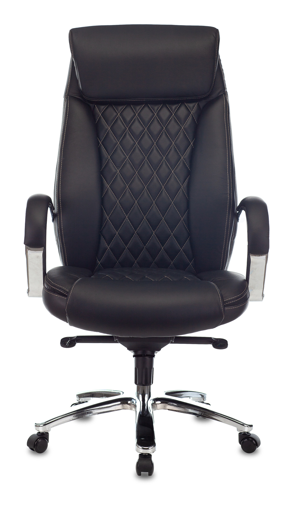 Кресло руководителя Бюрократ Т-9924 SL/BLACK черный кожа крестовина металл хром
