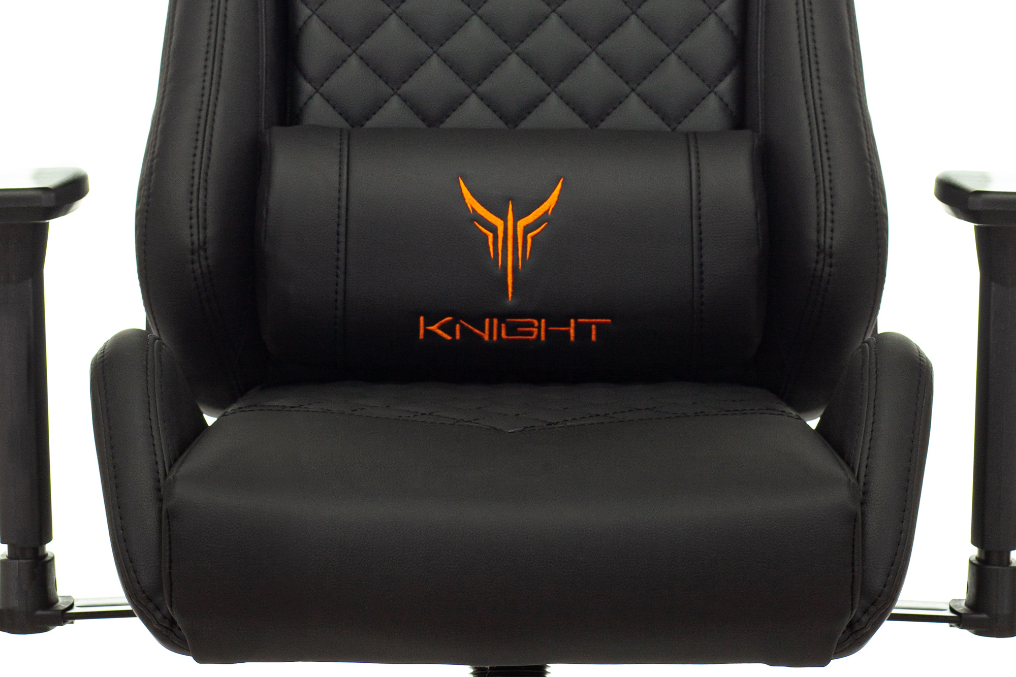 Кресло игровое Бюрократ Knight ARMOR черный ромбик эко.кожа