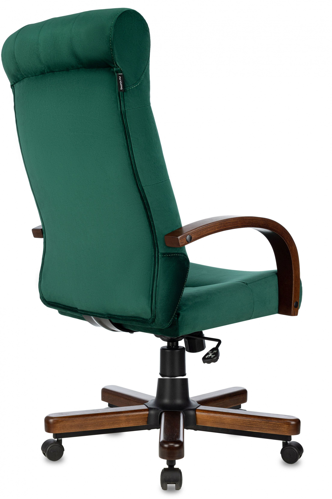 Кресло руководителя Бюрократ Т-9928/WALNUT Fabric зеленый крестовина металл/дерево