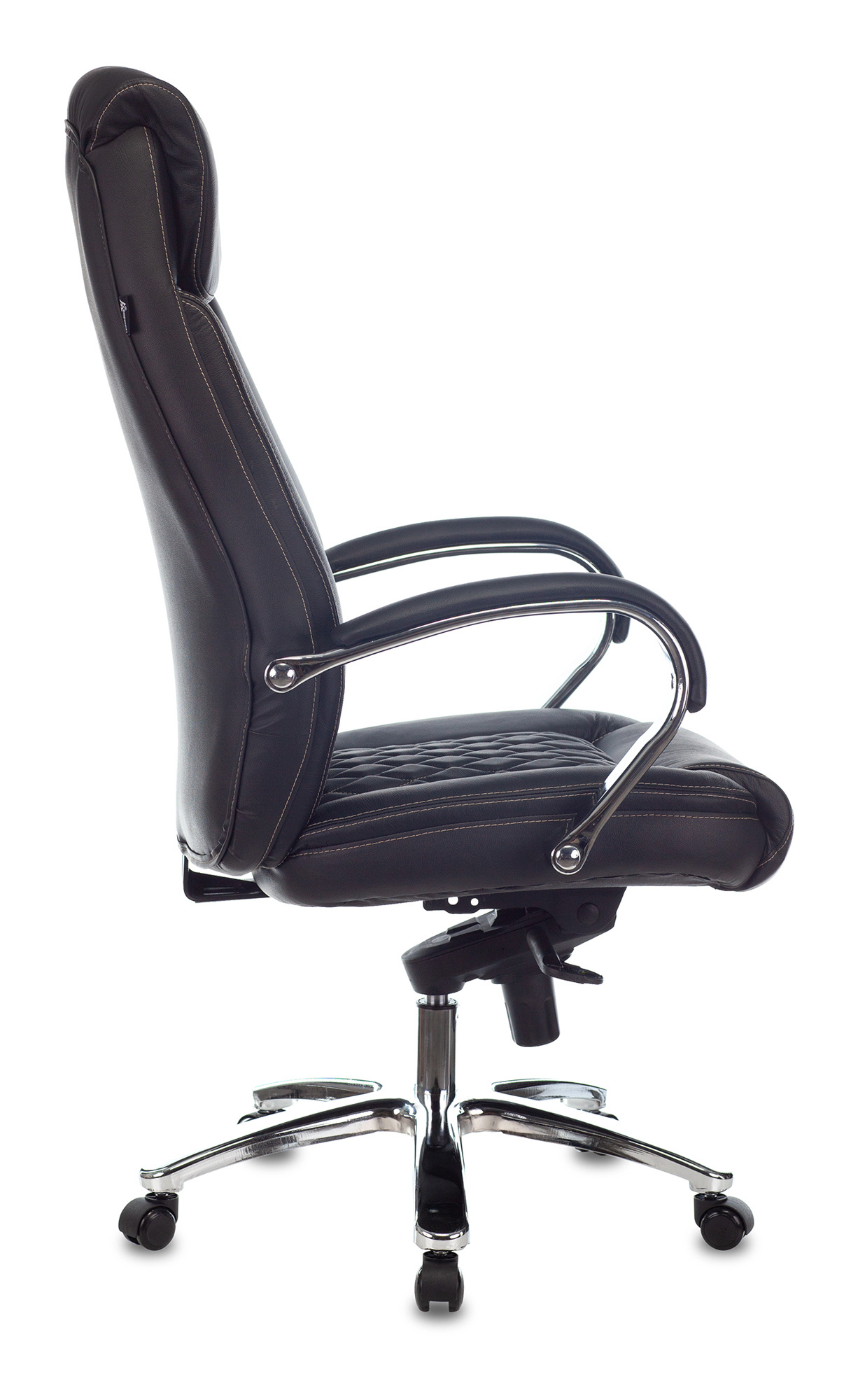 Кресло руководителя Бюрократ Т-9924 SL/BLACK черный кожа крестовина металл хром