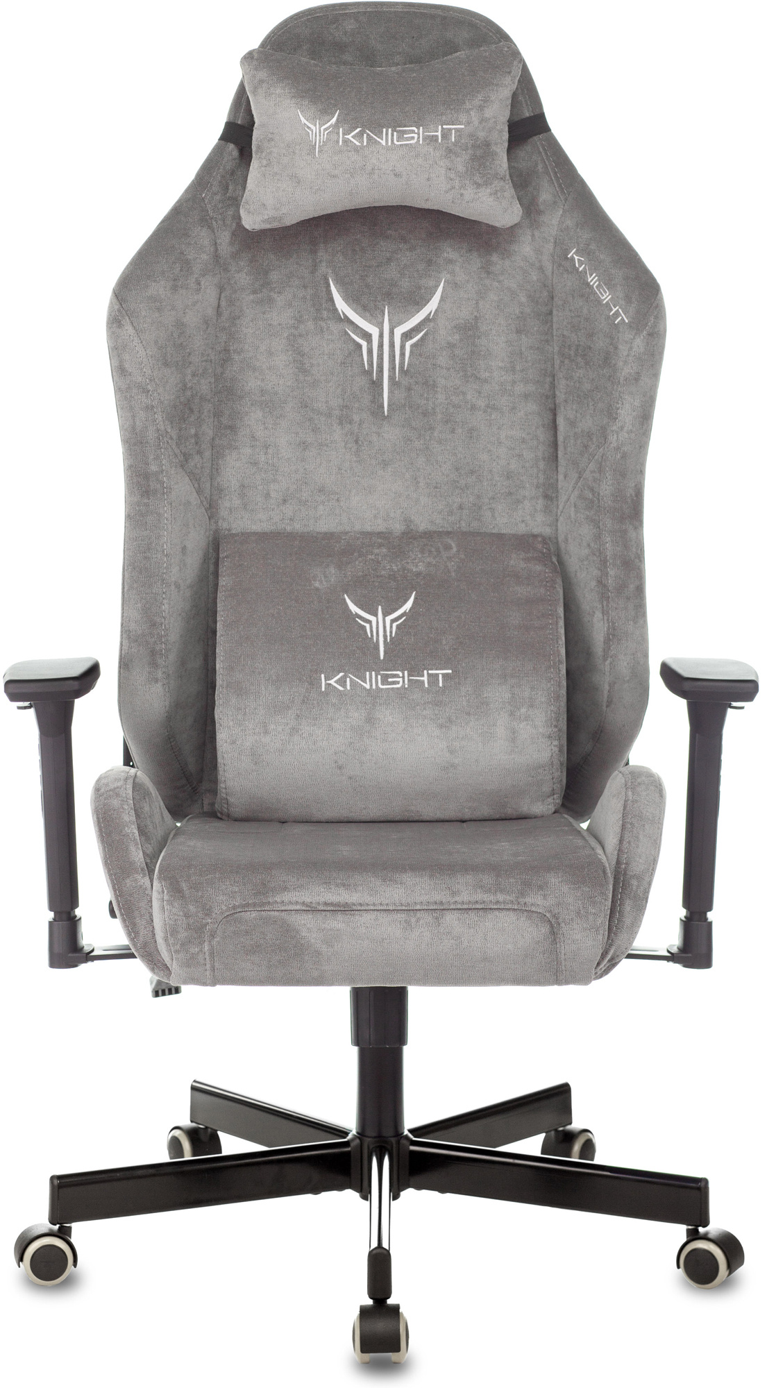 Кресло игровое Бюрократ Knight №1 fabric серый LT-19
