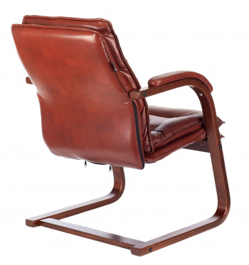 Кресло руководителя Бюрократ Т-9927WALNUT-AV светло-коричневый кожа полозья дерево